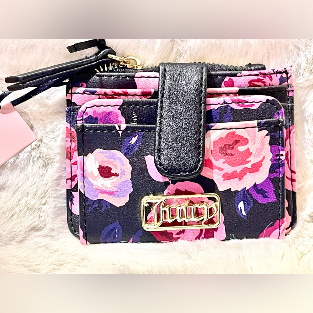 Juicy Couture Pink and Purple Floral Wallet